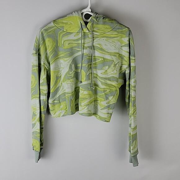 Wild Fable Cropped Hoodie, Green Swirl, Size M, NWT - Picture 2 of 7